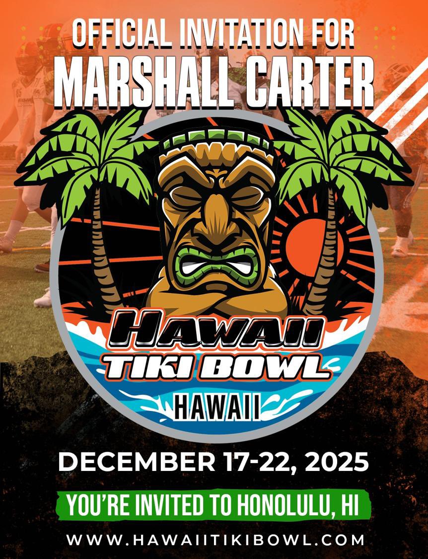 sunshinecar16's tweet image. Blessed to receive an invite to the @HawaiiTikiBowl 🙏 @DbD0J0 @CoachShort2 @Coach_HTaylor @FillippSAU
