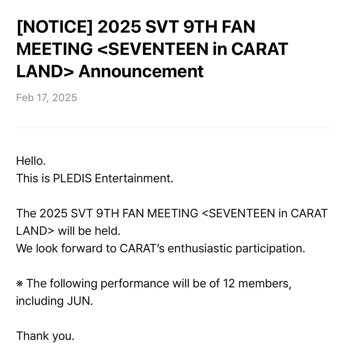 “The following performance will be of 12 members, including JUN”

FINALLY! WEN JUNHUIIIII! 🥹🤍