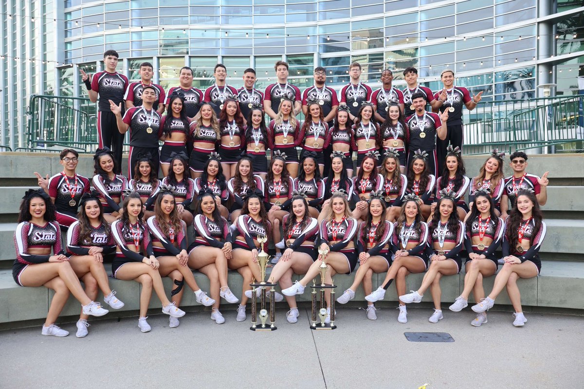 We are so incredibly proud of all of our athletes. We competed in 4 divisions at USA Collegiate Nationals!
-Large Coed Advance Show Cheer 🥉
-Small Coed Intermediate Show Cheer 🥈
-College Situational Cue/Sideline Cheer
-College Fight Song

We love our Aggie Baddies! 🐄🤠