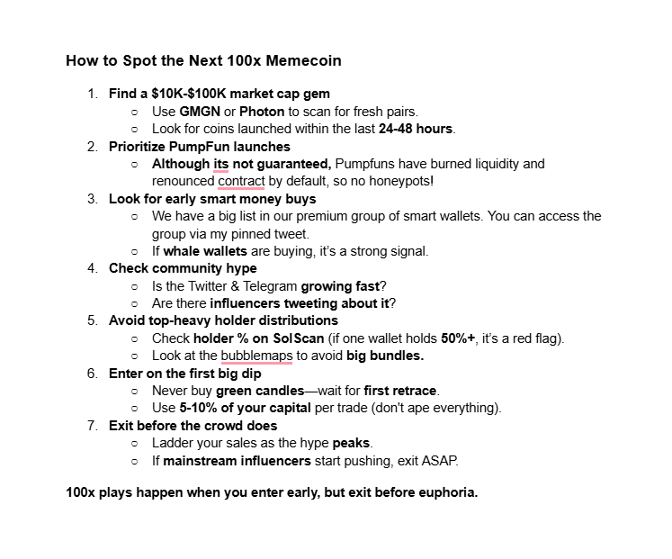 How to spot the Next 100x Memecoin