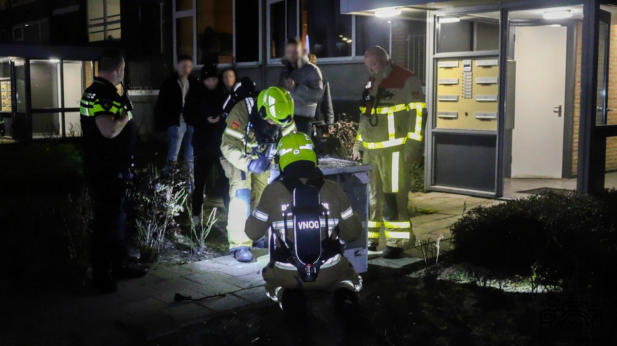 Brand in flatwoning door wasdroger
