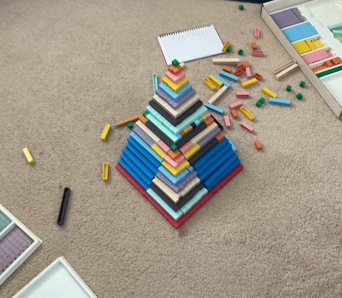 CrewtonRamone's tweet photo. Or you could do #worksheets until they hate you.  Play with purpose...square numbers, addends,  multiplication tables, square roots...just playing. 
https://t.co/qm0MpUr1R4
#montessori #homeschool #math #funmathactivities 
#primary https://t.co/ypXKbocV9w