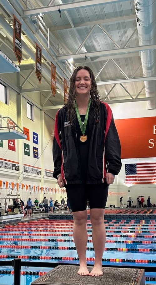 Congrats to Mia Buff! NW District Champion in the 100 Back! Automatic State Qualifier! Broke the D1 District record!