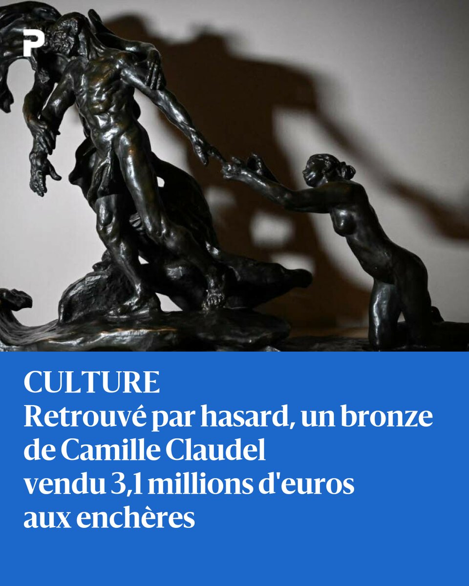 Le_Progres's tweet photo. 🔨Une version de « L'Âge mûr », célèbre bronze de Camille Claudel, retrouvé par hasard lors d'un inventaire dans un appartement parisien inhabité, a été adjugée 3,1 millions d'euros aux enchères dimanche à Orléans.
👉 https://t.co/xobK5bXZKl https://t.co/aDhaNOjuQk