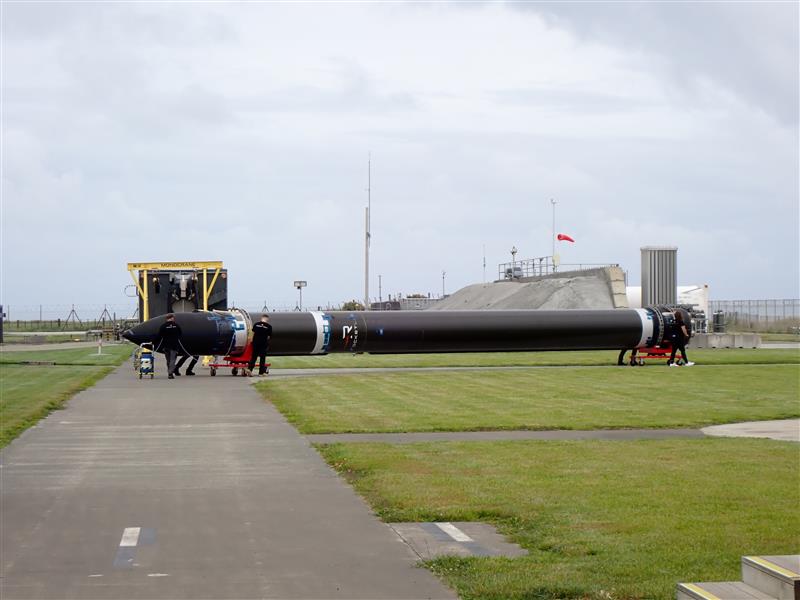 RocketLab's tweet photo. We’re ready and rollin’ out to the pad for our launch for @BlackSky_Inc this week. Launch rehearsal is up next, then it’s onward to launch for our 60th Electron mission.

Mission info: https://t.co/xyg2Ght0jc https://t.co/c6yFVB12UO