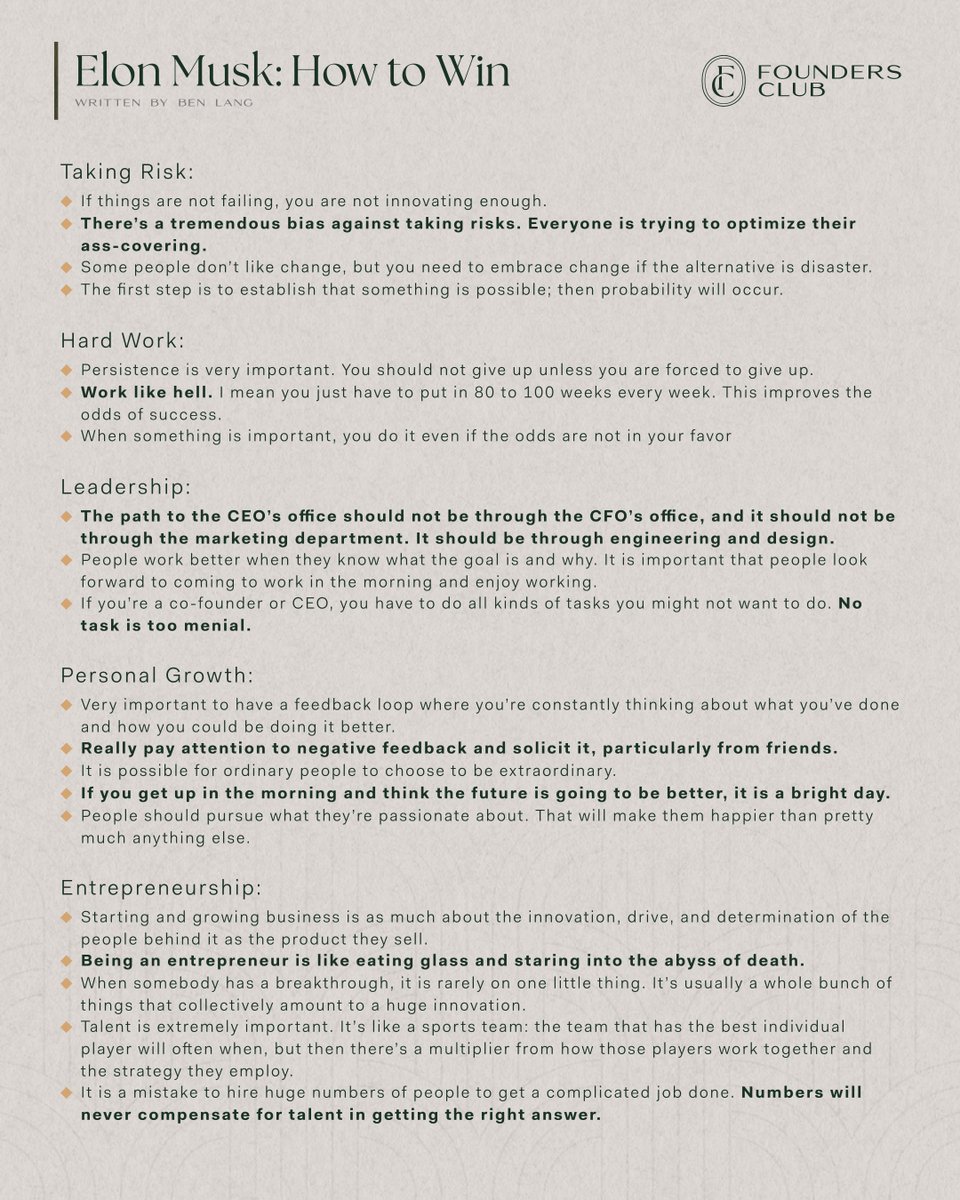 Elon Musk: How to Win