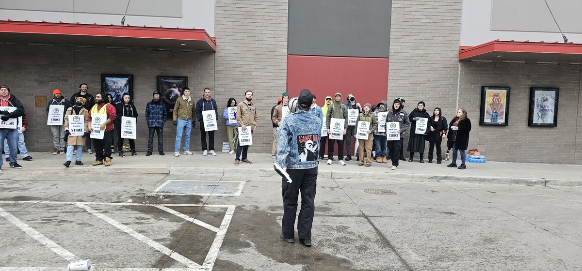 AlamoCollective's tweet photo. We are on day 3 of striking! Please come to the Sloans Lake picket from 3pm to 7pm! @Sony do the right thing and hire back these illegally fired workers! We stand with @nycalamounited. 
Please help our relief fund: https://t.co/JEoPX39Lqx https://t.co/2sobwyPbY1