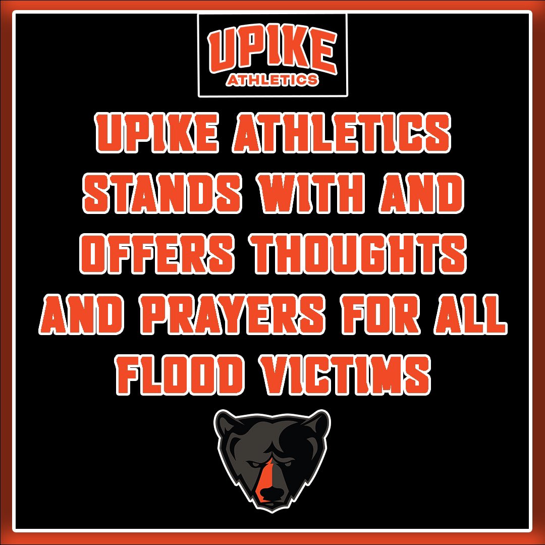 UPIKE Athletics offers our thoughts and prayers for all flood victims 🙏