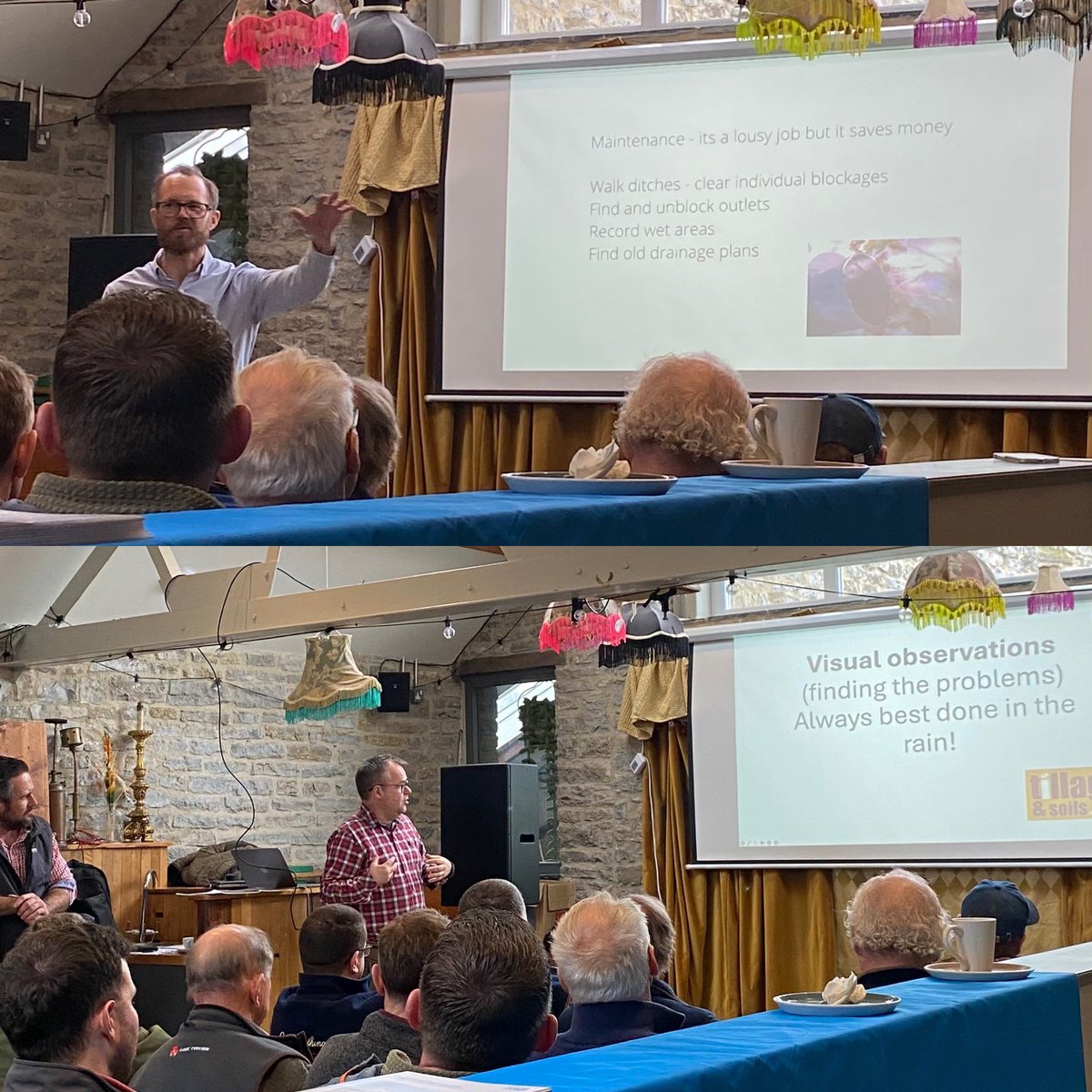 Steanbow Farms (@steanbowfarms) on Twitter photo Great turn out for our <a href="/AHDB_Cereals/">AHDB Cereals</a> #MonitorFarm drainage meeting!
Big thanks to <a href="/FarmservicesLtd/">Rob Burtonshaw</a> & <a href="/andynewbold/">Andy Newbold</a>.
Key points:
👉 Find old drainage plans
👉 Walk ditches
👉 Find, check & clear outlet blockages
👉 Field work: ‘As much as necessary but as little as possible’ Great turn out for our <a href="/AHDB_Cereals/">AHDB Cereals</a> #MonitorFarm drainage meeting!
Big thanks to <a href="/FarmservicesLtd/">Rob Burtonshaw</a> & <a href="/andynewbold/">Andy Newbold</a>.
Key points:
👉 Find old drainage plans
👉 Walk ditches
👉 Find, check & clear outlet blockages
👉 Field work: ‘As much as necessary but as little as possible’