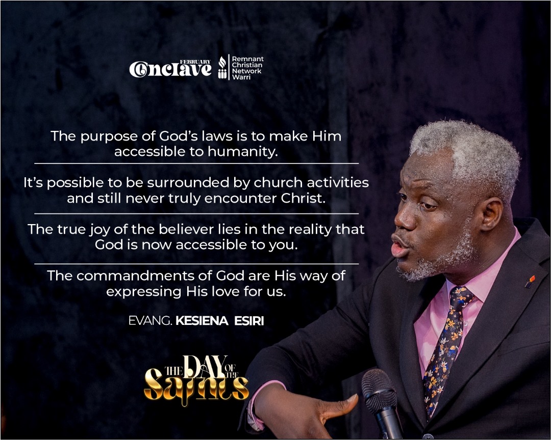 RcnWarri's tweet photo. The commandments of God are His ways of expressing His love to us.
Be blessed by these morsels from February Conclave || Day 1
#FebruaryConclave
#TheDayOfTheSaints
#RCNWarri
#EvangKesienaEsiri
#Morsels https://t.co/1nchDjI1DC