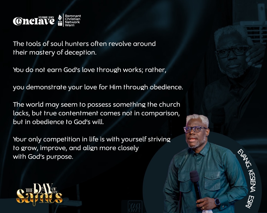 RcnWarri's tweet photo. You do not earn God's love through work's, rather you demonstrate your love for Him through obedience.
Be blessed by these morsels from February Conclave || Day 2
#FebruaryConclave
#TheDayOfTheSaints
#RCNWarri
#EvangKesienaEsiri
#Morsels https://t.co/yYqQpu5LgK