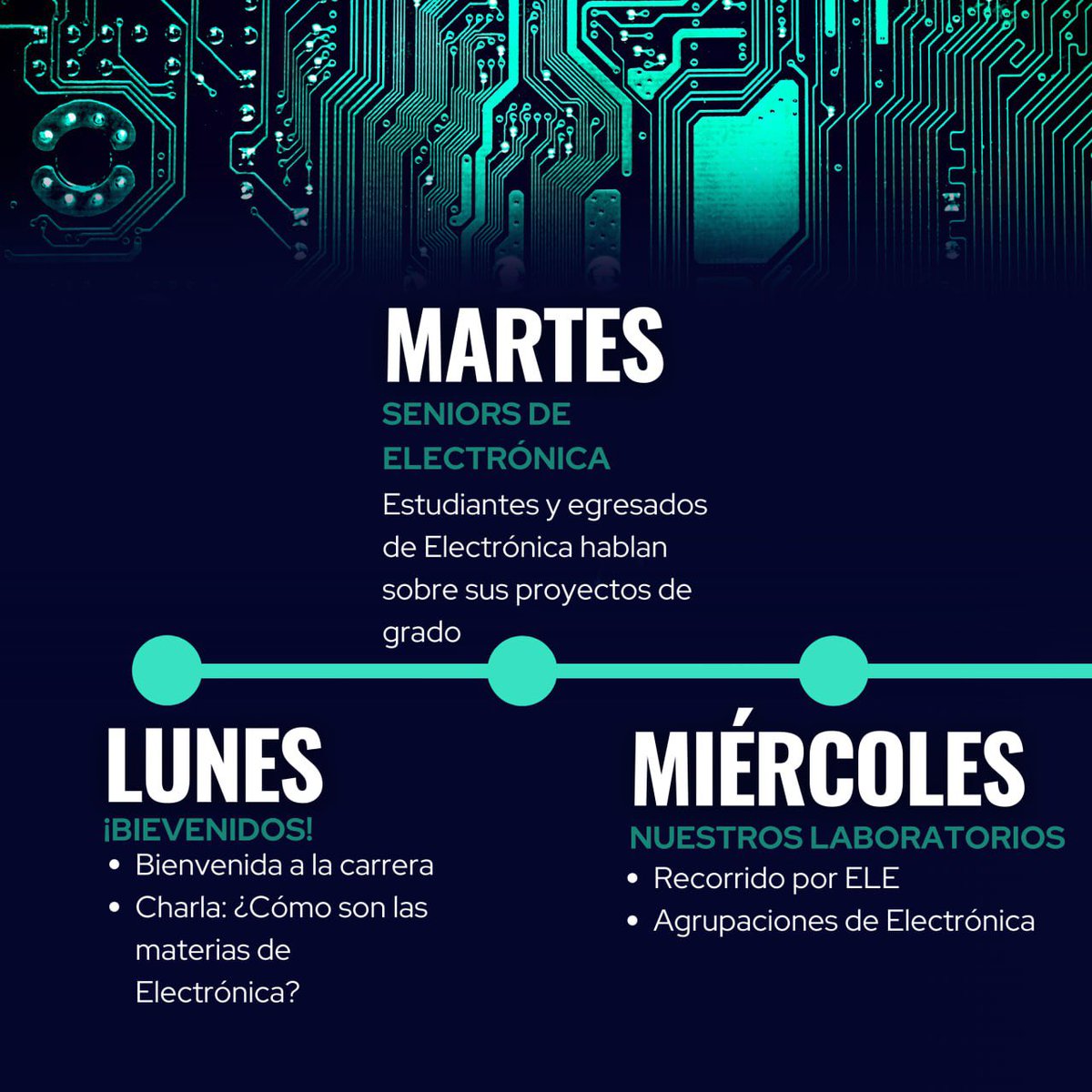 cetieusb's tweet photo. ¡Electrónico!
Vuelve uno de los eventos más queridos por la electrogente: La semana de la carrera 🤖

Participa en las electroeventos que tenemos preparados para que explores y conectes más con la carrera.🦾

¡Acompáñanos y conoce más sobre Electrónica!💡

Más info: https://t.co/XMJRYHWH8F