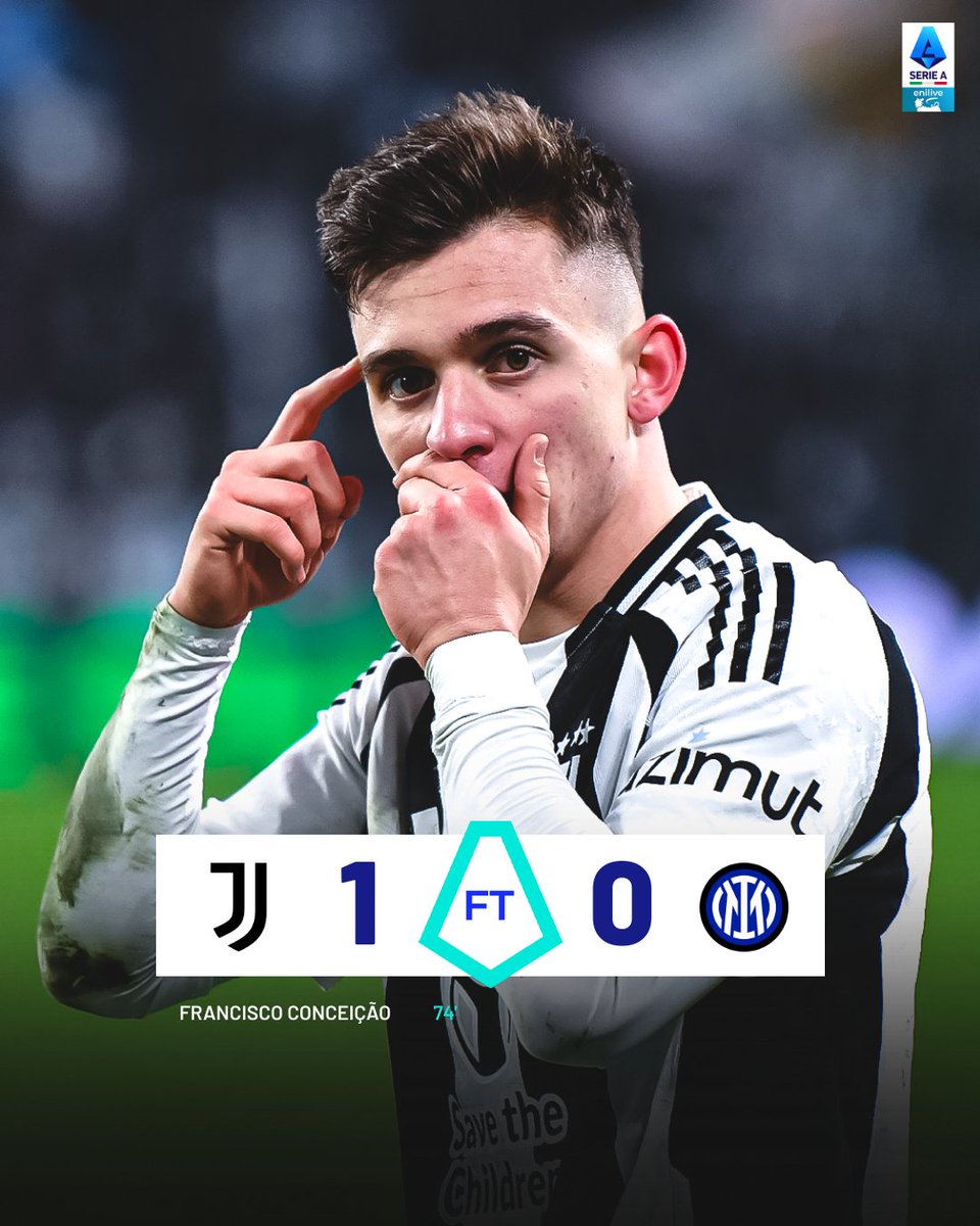 SerieA's tweet image. Il Derby d'Italia è bianconero! ⚪️⚫️ 
Francisco Conceição si prende la scena! 🎩
#JuveInter