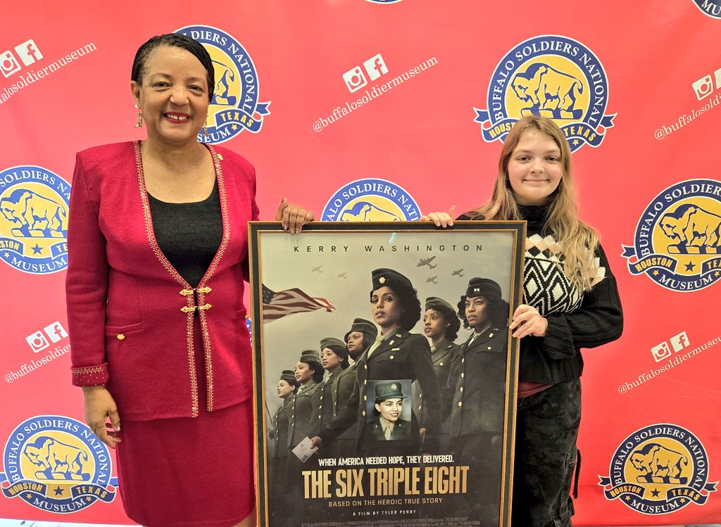 My daughter was also able to interview a 6888th veteran PFC Mildred Gates Hooper's daughter this week. She is learning so much history first hand. So thankful. <a href="/AldineISD/">Aldine ISD</a> <a href="/SixTripleEight/">The Six Triple Eight</a> <a href="/CarverHS_AISD/">G.W. Carver HS</a> <a href="/IKEBaseball_/">Eisenhower Baseball</a> <a href="/BigIkeYearbook/">Eisenhower High School Yearbook</a> <a href="/AldineHistory/">Deborah Johnson</a> <a href="/DrJALucario/">Joseph A. Lucario, Ed.D</a> <a href="/Hill_AISD/">Hill Elementary School</a>