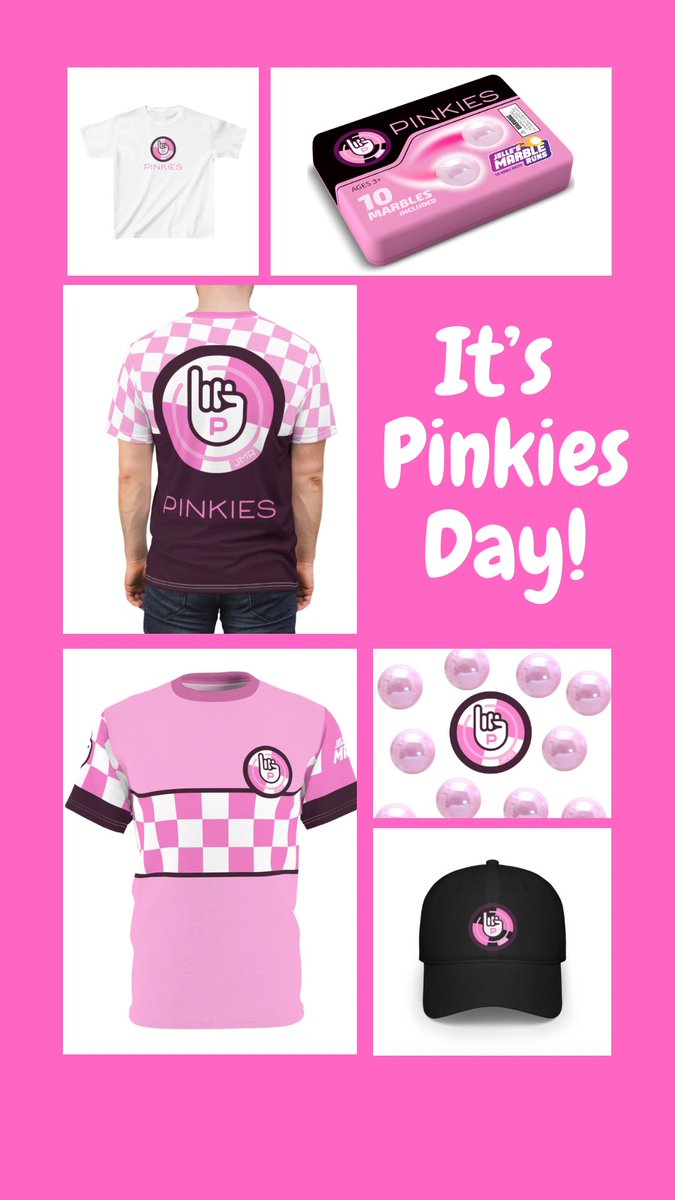 💕It’s Pinkies Day!💕

Buy your Pinkies merchandise today and celebrate your appreciating in style! 

🔗: jellesmarbleruns.com/collections/pi…

#pinkies #merhandise #pinkiesday