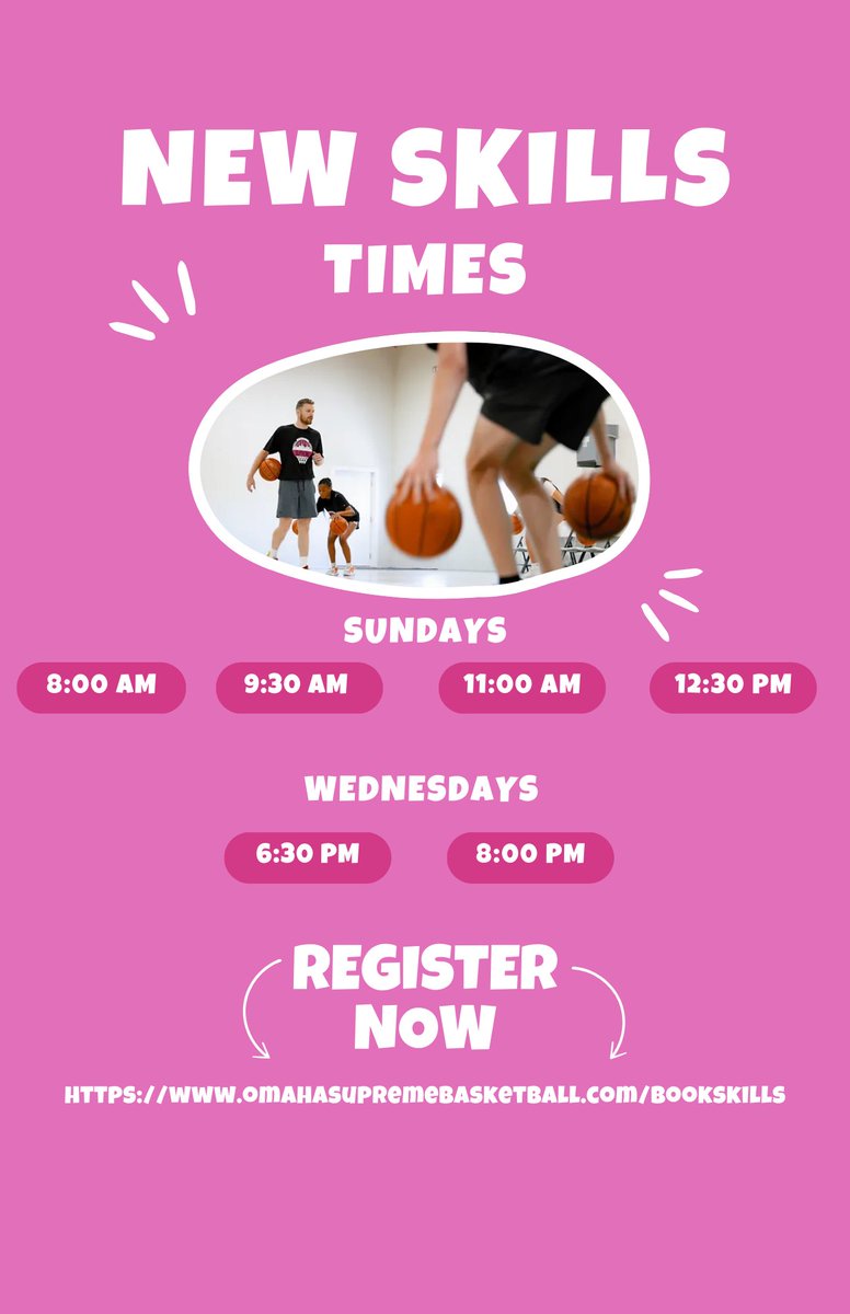 omaha_supreme's tweet photo. We have recently changed our skill session times for Sundays. Please read below to be aware of these changes! https://t.co/32tKPQjn4k