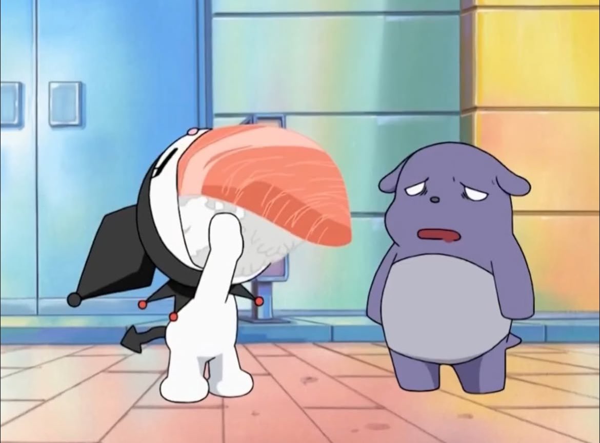 daiIysanrio's tweet photo. i love sushi too kuromi https://t.co/PgFRvaVXML
