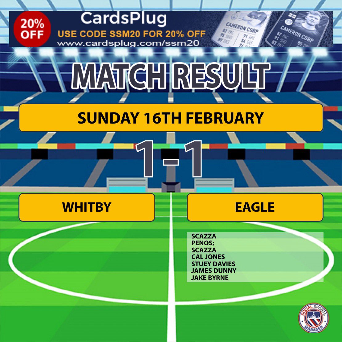 Eagle & Stirrup FC (@eagleandstirrup) on Twitter photo Gutted to go out on penos today after a great 90 mins, good luck <a href="/RangersWhitby/">Whitby Rangers</a> in the final. Roll on next week🦅 Gutted to go out on penos today after a great 90 mins, good luck <a href="/RangersWhitby/">Whitby Rangers</a> in the final. Roll on next week🦅
