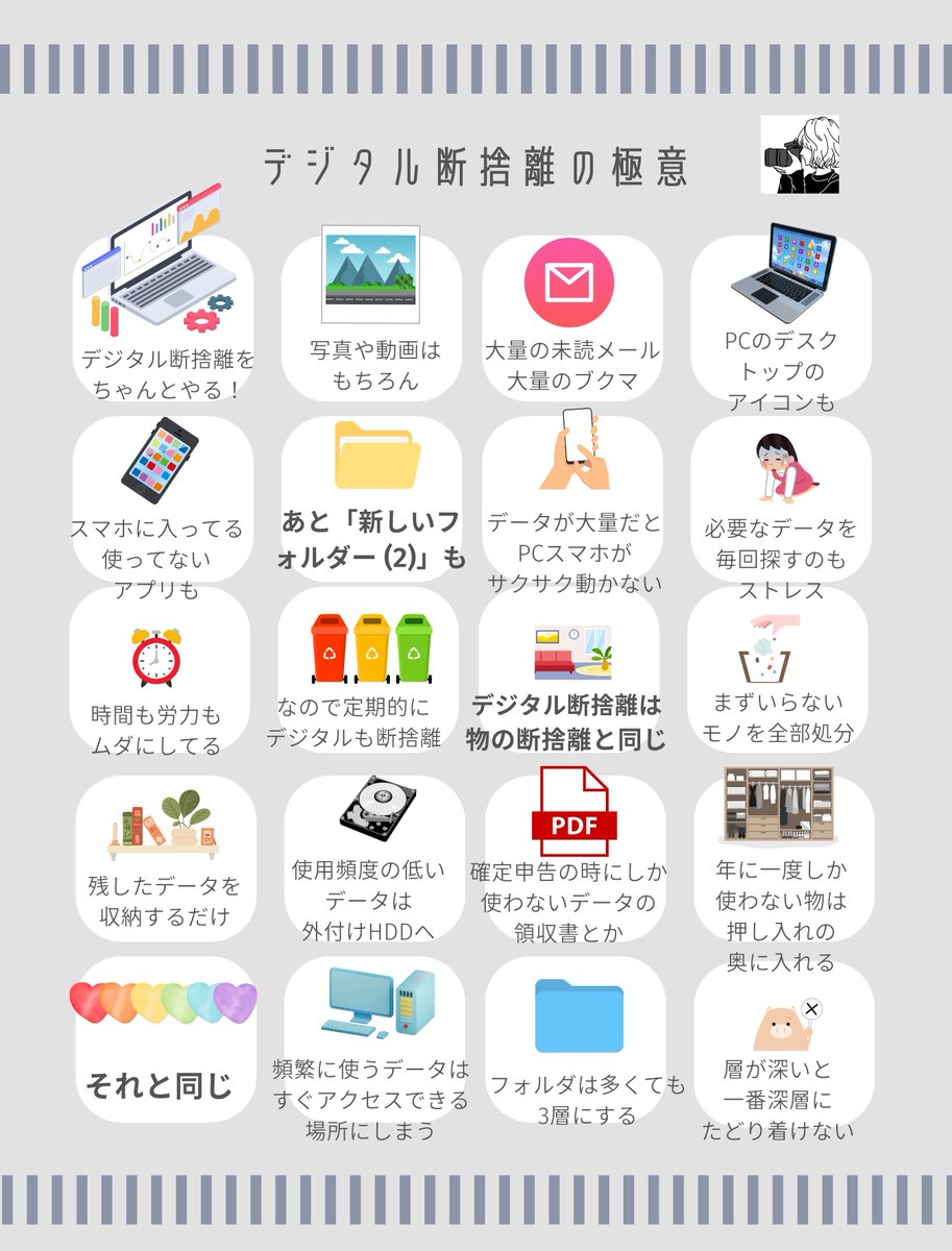 あれ？デジタル断捨離のやり方って、モノの断捨離と同じじゃね？」 と