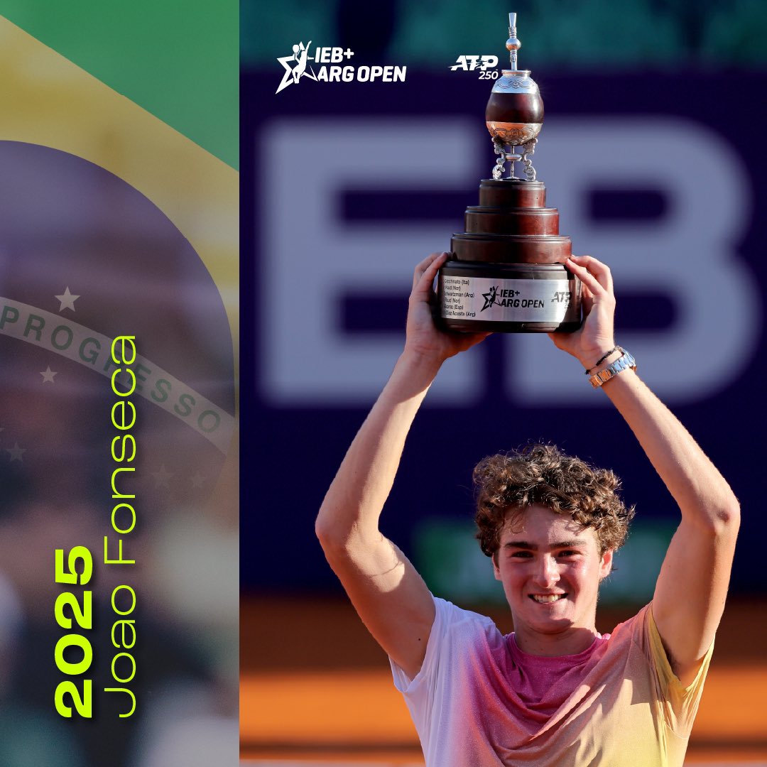 iebmasargopen's tweet image. 25 ediciones después...
Un brasileño 🇧🇷 vuelve a conquistar el IEB+ Argentina Open 🏆
2001 - Guga Kuerten 🇧🇷
2025 - Joao Fonseca 🇧🇷
¡Parabens! 💪🏻