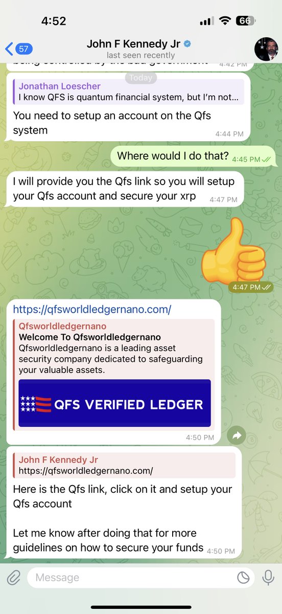 JLoescher's tweet photo. @elonmusk @digitalassetbuy @DigPerspectives Can we please make it known that @Real_JFK_Jr_ is not real and he is trying to scam people from getting there digital assets. Not sure how this person was able to be verified. https://t.co/g1DFamolkB