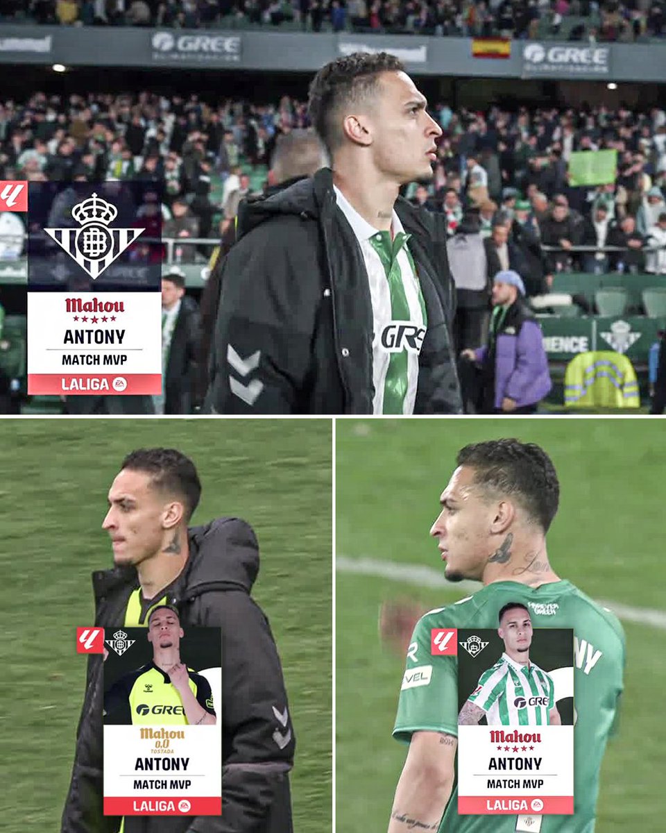 Three LALIGA matches, three match MVP awards for Antony ✨

Incredible 👏