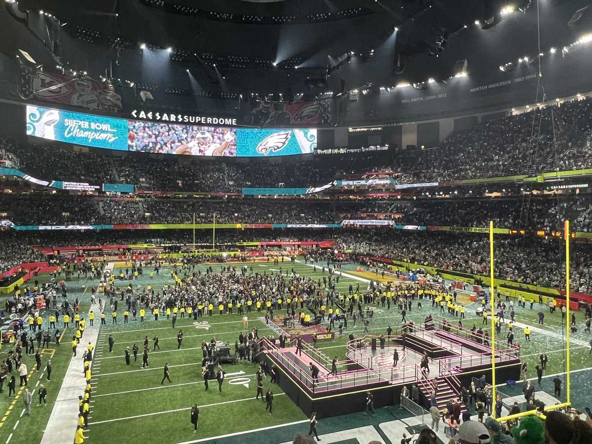 AdamJMill's tweet photo. One week later and it still feels like the most memorable sports experience I've ever witnessed. #SuperBowlLIX Champions @Eagles! https://t.co/dzy0U6tkMC