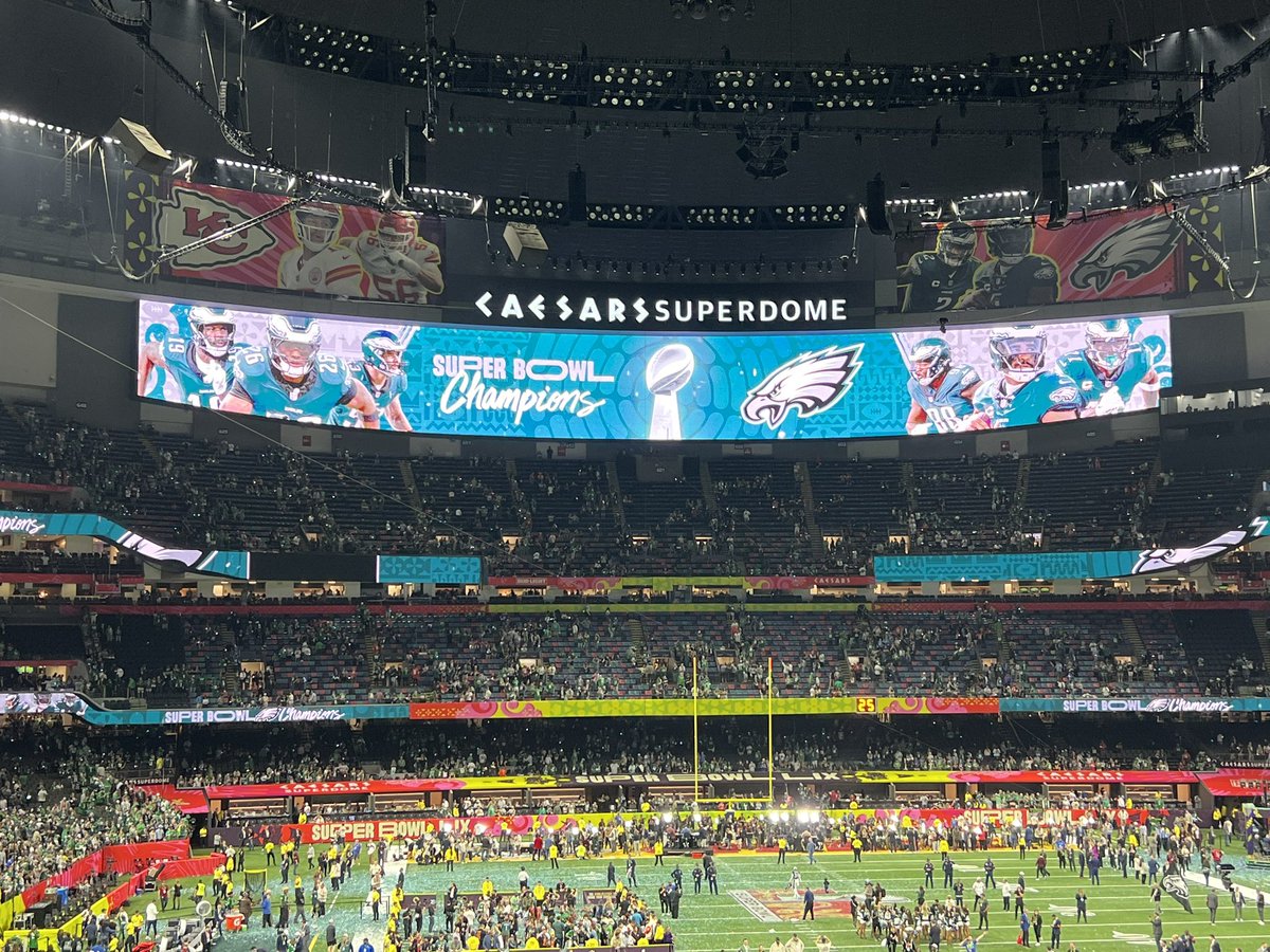 AdamJMill's tweet photo. One week later and it still feels like the most memorable sports experience I've ever witnessed. #SuperBowlLIX Champions @Eagles! https://t.co/dzy0U6tkMC
