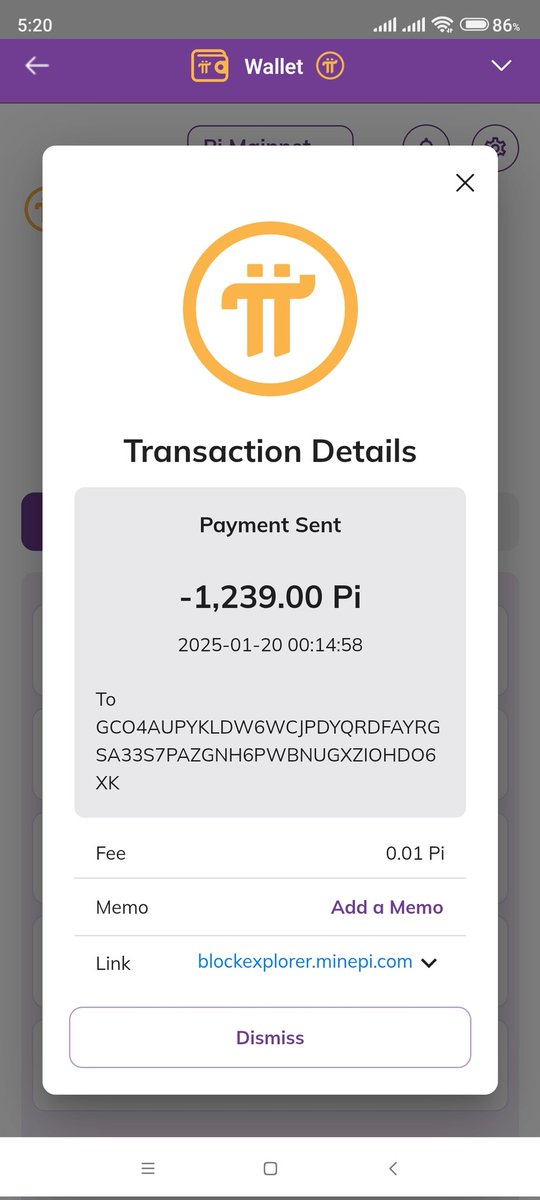 BeingInsafian7's tweet image. This unknown transaction is done from my pi wallet without any confirmation.
#piteam can you please look into it?