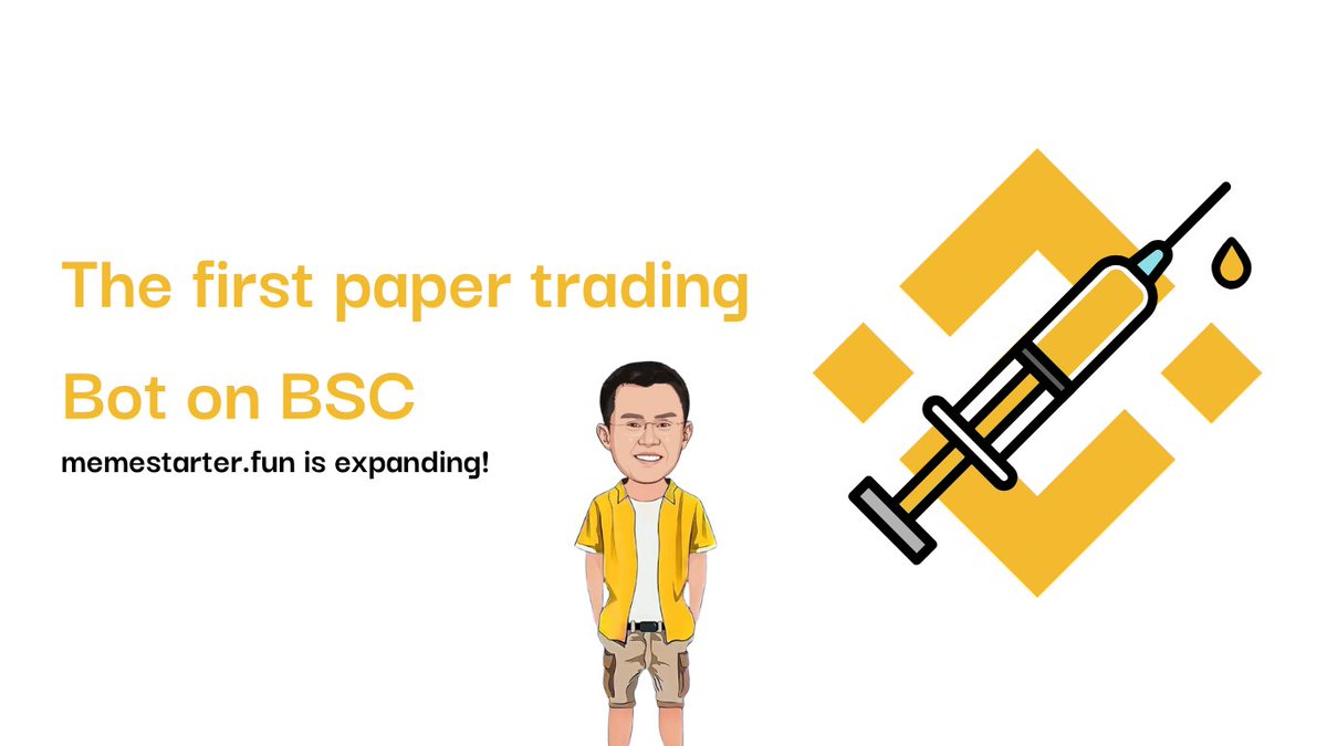 memestarter_fun's tweet photo. Memestarter is expanding! 🌎

Stay tuned for a seamless integration of the memestarter paper trading bot to the @BNBCHAIN 

$MEMES will have it´s own token on the @BNBCHAIN and the Chain will also be added to the Memestarter Bot  so you can trade your favorite memecoins on BNB!

#Binance #CZ #Memestarter #Papertrading @cz_binance