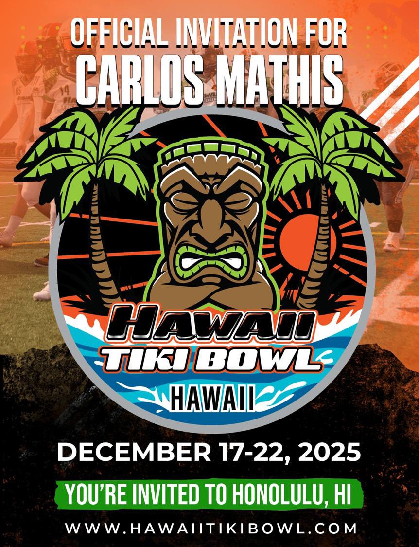 Beyond blessed and thankful to receive a(n) invitation to the Hawaii tiki bowl!
<a href="/Coach_Allen5/">Coach Allen Ed.S</a> 
<a href="/BridgerWest/">Coach Bridger West</a> 
<a href="/JVaughan_Coach/">Coach Jason Vaughan</a> 
<a href="/south_paulding/">South Paulding Spartan Football</a> 
<a href="/RustyMansell_/">Rusty Mansell</a> 
@GAVarsityRivals