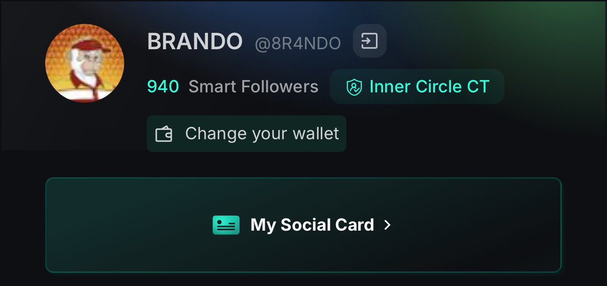 BRANDO (@8r4ndo) on Twitter photo Anyone else trying to earn Yaps on <a href="/KaitoAI/">Kaito AI 🌊</a>? What’s your best trick?
👉🏻 Inner Circle CT
👉🏻 940 Smart Followers
Post your social card below, and repost for a follow back! 🤝 Anyone else trying to earn Yaps on <a href="/KaitoAI/">Kaito AI 🌊</a>? What’s your best trick?
👉🏻 Inner Circle CT
👉🏻 940 Smart Followers
Post your social card below, and repost for a follow back! 🤝