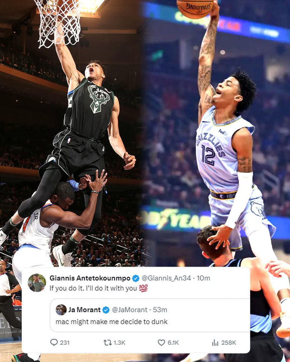 MexiEd9313's tweet image. Definitely need @JaMorant &amp;amp; @Giannis_An34 in the Dunk Contest next year
#NBA #AllStarWeekend #DunkContest