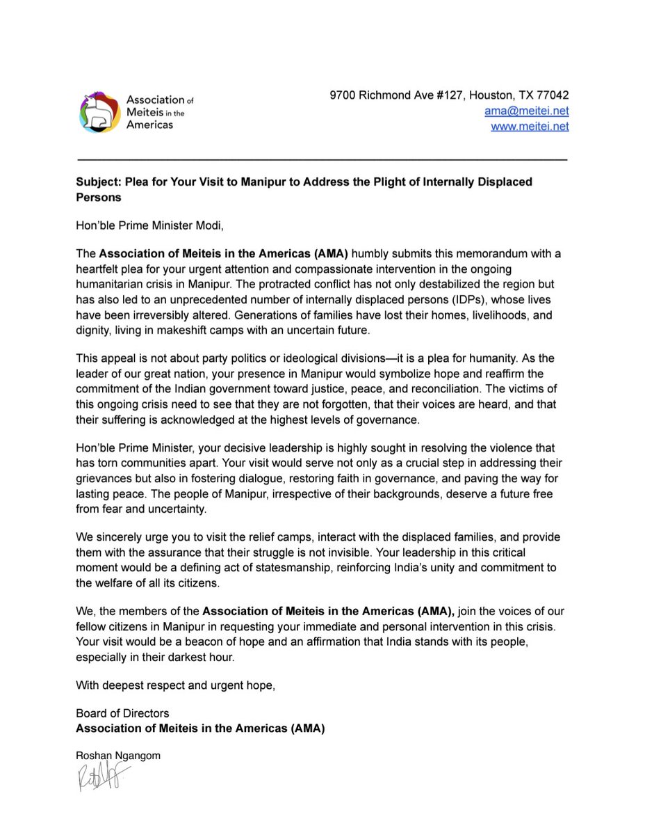 Association of Meiteis in the Americas tweet media