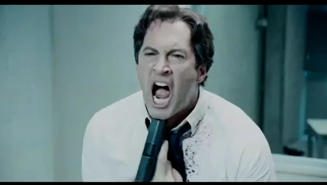 i still laugh at that scene like this guy went from pointing the gun at jill to pointing the gun at himself