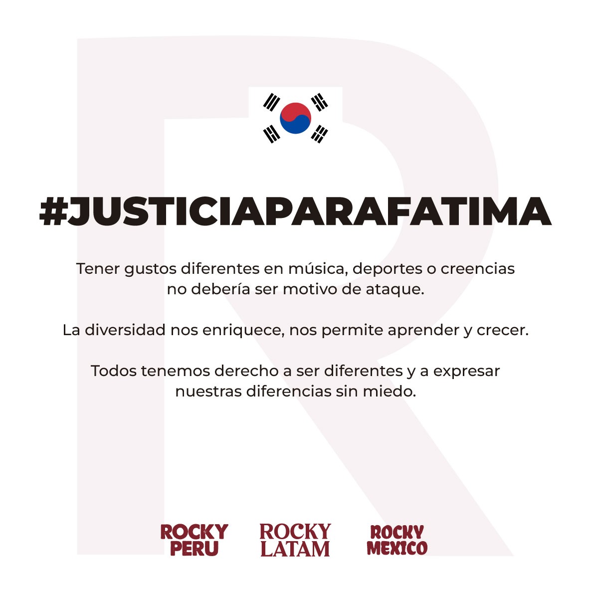 RockyLatam's tweet photo. #JUSTICIAPARAFATIMA
Tener gustos distintos, no nos hace enemigos, sino personas con perspectivas diferentes. 

Cuando alguien comparte sus gustos, no está pidiendo permiso ni buscando aprobación, simplemente está expresando su individualidad. Respetar esa expresión es un acto de tolerancia y empatía.

Recordemos que vivimos en un mundo diverso, cada persona es un universo único de experiencias, gustos y creencias. La diversidad nos enriquece, nos permite aprender y crecer como sociedad.