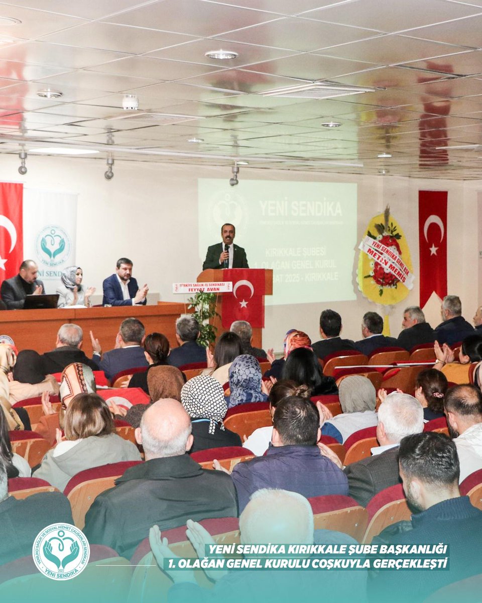 YenisendikaORG's tweet image. YENİ SENDİKA Kırıkkale Şubesi 1. Olağan Genel Kurulu Gerçekleştirildi

YENİ SENDİKA Kırıkkale Şube Başkanlığı’nın 1. Olağan Genel Kurulu, Genel Başkanımız Metin Memiş, Genel Başkan Vekilimiz Recep Temel, Genel Başkan Yardımcılarımız Kemal Ergün ve Fatih Cingöz, AK Parti Kırıkkale…