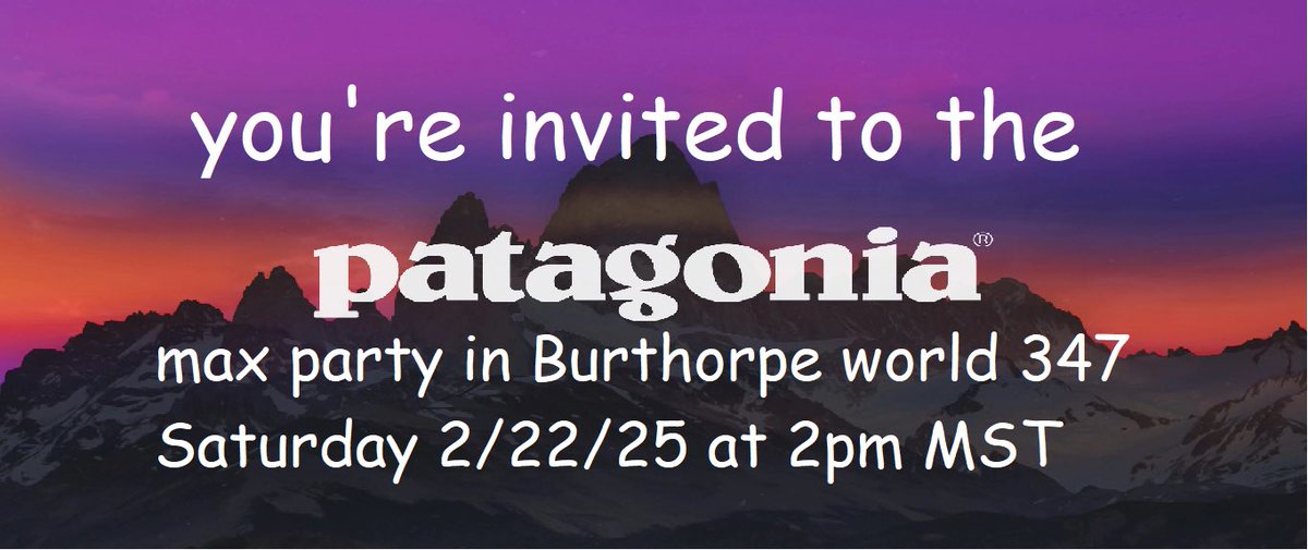 PatagoniaRS's tweet photo. Maxing this coming Saturday 2pm MST. Feel free to come by ⛰️ https://t.co/0yT4BpxL7I