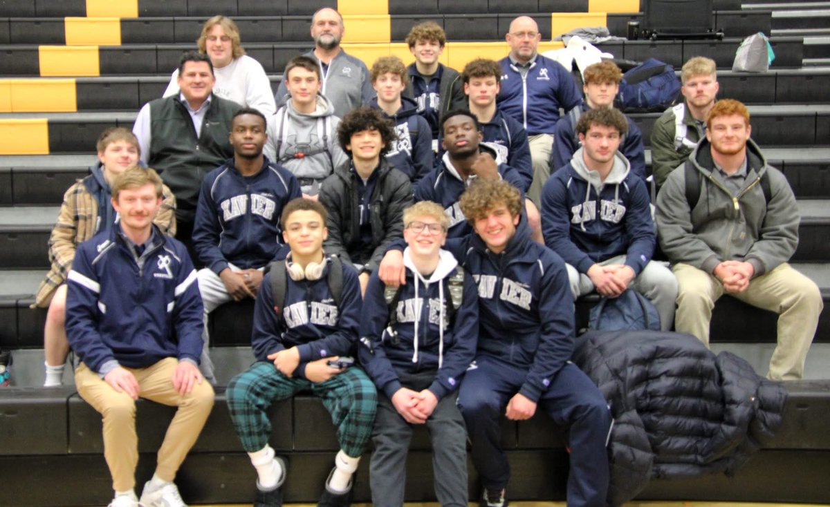 Xavier Nation Strong. 9 Punched their tickets to the State Tournament.  
106- Taitumn Deppe
113- Elliott Gnewuch
132 - Jack Foster
144 -  Kale Leymaster 
150 - Germaine Ngoma 
165 - Marek McNamara
175 - Dane Melchior 
190 - Dusty Cook 
215 - Jean Ngoma