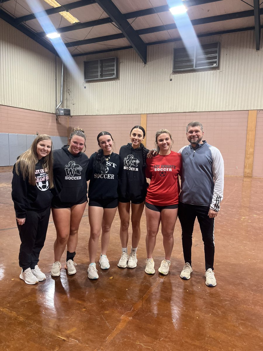 WLKnightsSoccer's tweet photo. Today was the last practice of the season for the Lady Knights and the seniors’ last practice as a Lady Knight! 🥹 Let’s finish out the season with a state championship win tomorrow!!#westisbest #ringyear #roadtostate ❤️⚽️🏆💍 https://t.co/kQr6qJIDf8