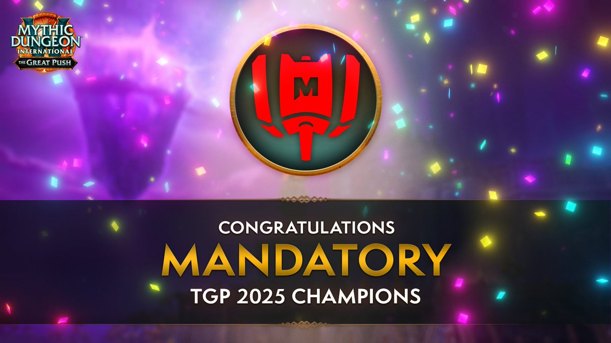 WoW Esports (@wowesports) on Twitter photo After a dominating run in the Global Finals and a season of spectacular performances, <a href="/MandatoryGG/">Mandatory</a> are your Great Push 2025 Champions! 🏆
🥇<a href="/SkylarkedO/">MDR Skylarked</a>
🥇<a href="/moadmoadtwitch/">MDR Moadmoad</a>
🥇<a href="/Maystine_/">MDR Maystine</a>
🥇 Soda
🥇<a href="/Stovexo/">Stove</a> After a dominating run in the Global Finals and a season of spectacular performances, <a href="/MandatoryGG/">Mandatory</a> are your Great Push 2025 Champions! 🏆
🥇<a href="/SkylarkedO/">MDR Skylarked</a>
🥇<a href="/moadmoadtwitch/">MDR Moadmoad</a>
🥇<a href="/Maystine_/">MDR Maystine</a>
🥇 Soda
🥇<a href="/Stovexo/">Stove</a>