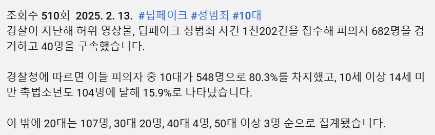 nannan_ing's tweet photo. ㅋㅋ 작년 딥페이크로 검거된 범죄자 중 80%가 10대남자임
남학생들부터 정신감정 통과한 놈들만 학교에 입학시켜라 https://t.co/Wy4KiaKWDd