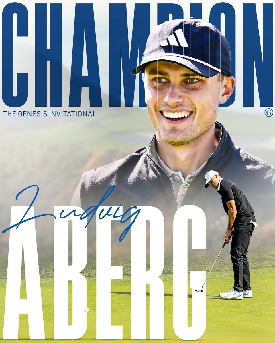 GOLF_com's tweet photo. LUDVIG ABERG WINS! 🏆

He birdies four out of his last six holes to grab the victory! https://t.co/pOoxIlQSwH