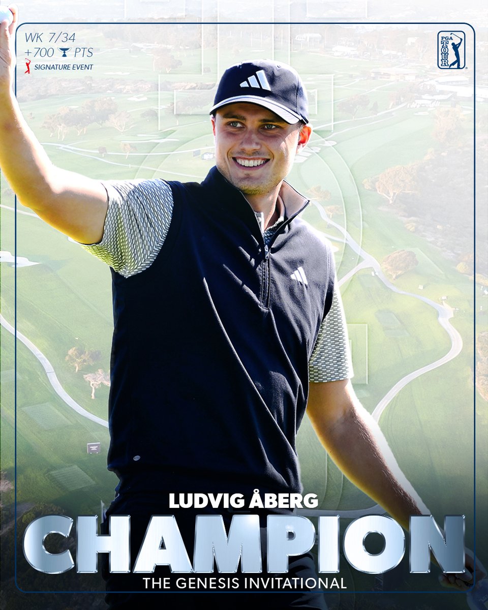 2-time winner on TOUR 🏆🏆

Ludvig Åberg is the champion @TheGenesisInv!