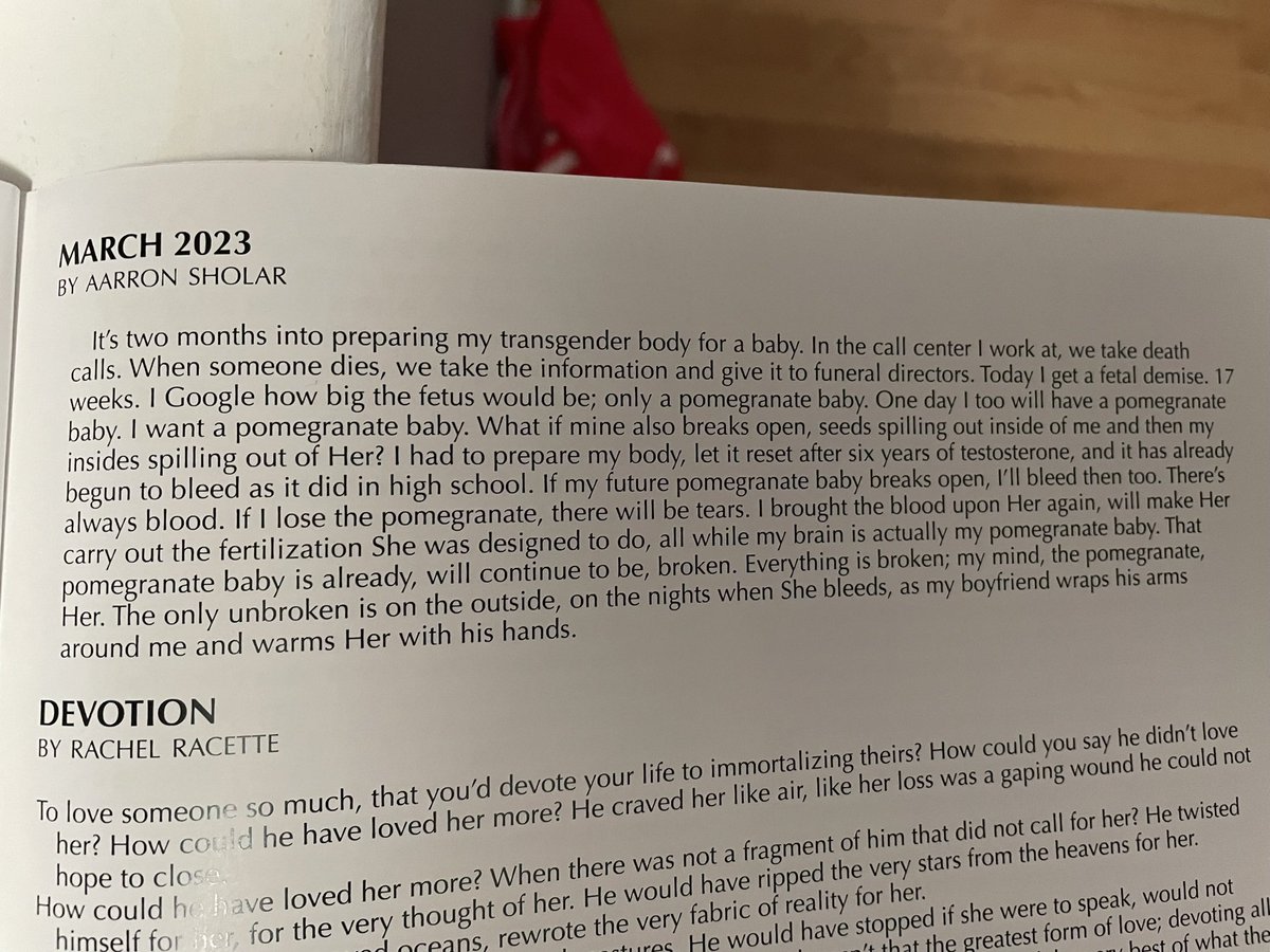 aarron_sholar's tweet photo. A sneak peak into my chapbook, A PATH TOWARDS PREGNANCY, from @inparenth! 

Preorder here: https://t.co/oFtsUVGohN

#WritingCommunity #memoir https://t.co/lGbmAcijlY