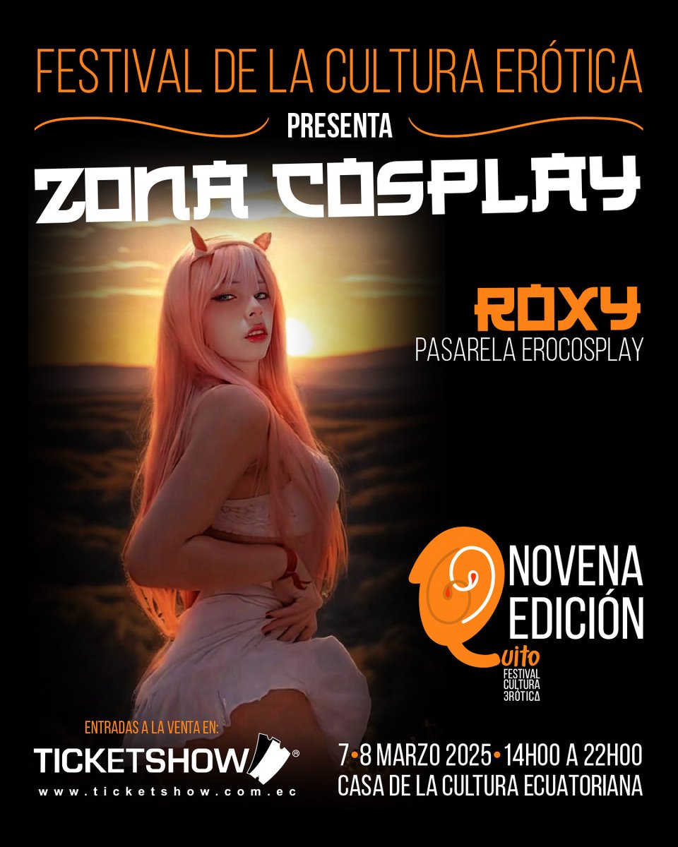UIOfestEROTICO's tweet photo. 🔥 A petición del público, vuelve ZONA COSPLAY
Pasarela Erocosplay con @roxy_fallen_angel
🎫 Entradas @ticketshow
👉 https://t.co/W6ex1E8FVK
#cosplay #zonacosplay #entradas #ticketshow #circus #Quito #Ecuador #novenaedición #Arte #cultura #diversidad #festivalartístico #CCE https://t.co/IDpYRJCVHh