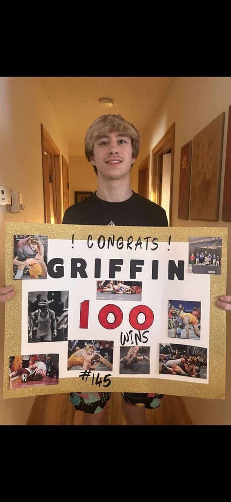 Congratulations to 2 Broncos joining the 100 win club after picking up wins at the East Region Tournament. They will continue to pickup wins at the State Wrestling Tournament this weekend! Go Broncos!
