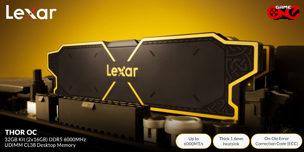 gameoneph's tweet image. Unleash next-gen speed with the Lexar THOR OC 16GB DDR5 Desktop Memory. 

🛒Shop Now: bit.ly/3IEYizO

#lexar #thorOC #desktopmemory #pcperipherals #pcparts #pcbuild #gameoneph