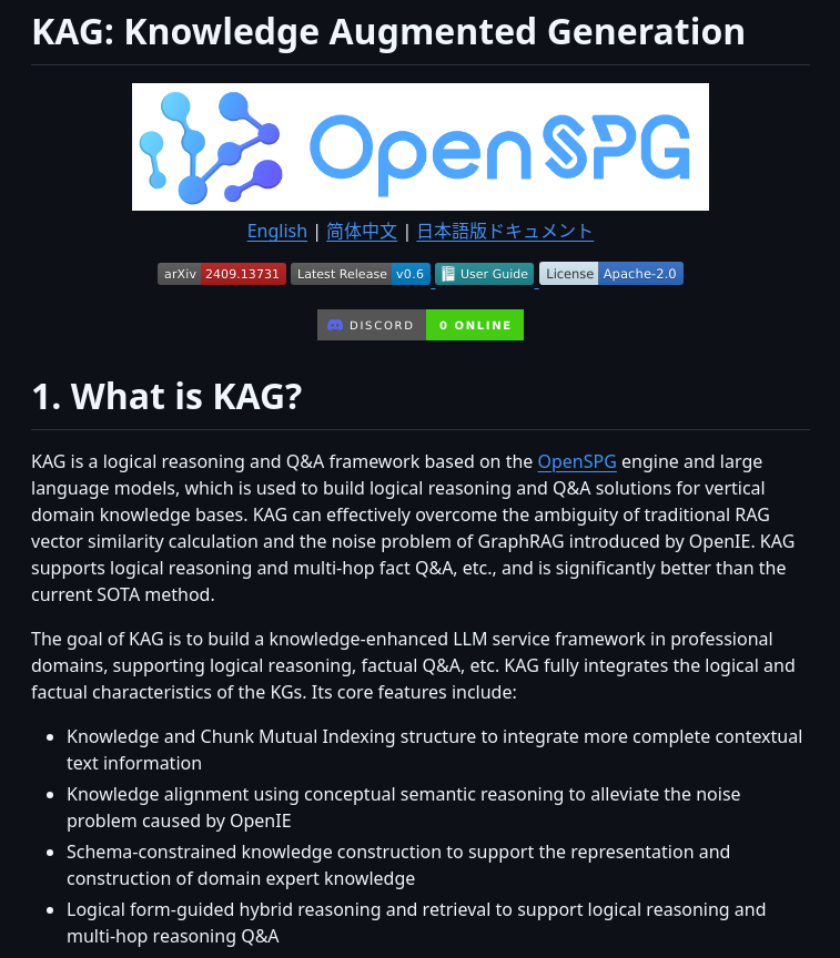 Logical reasoning and Q&amp;A framework using OpenSPG and LLMs