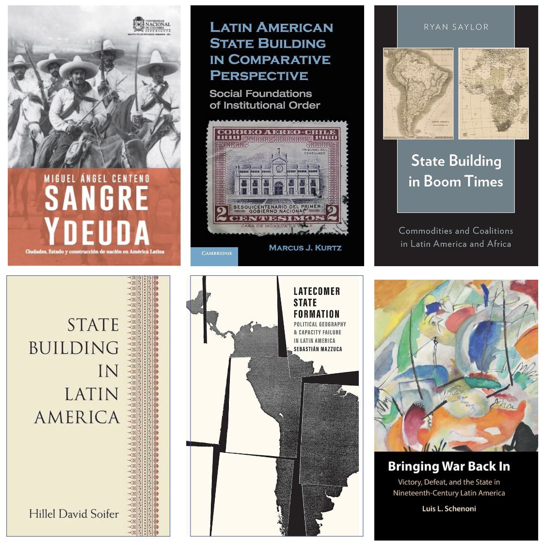 Estos seis libros son fuentes indispensables en el estudio de la formación del Estado y el desarrollo de la capacidad estatal en América Latina. 

Elaboran ideas interesantes y debaten cuestiones clave.

Hay otra literatura sobre el Estado contemporáneo.